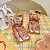 5Pcs Make up Brushes Set  Portable Makeup Brush WIth  Mirror